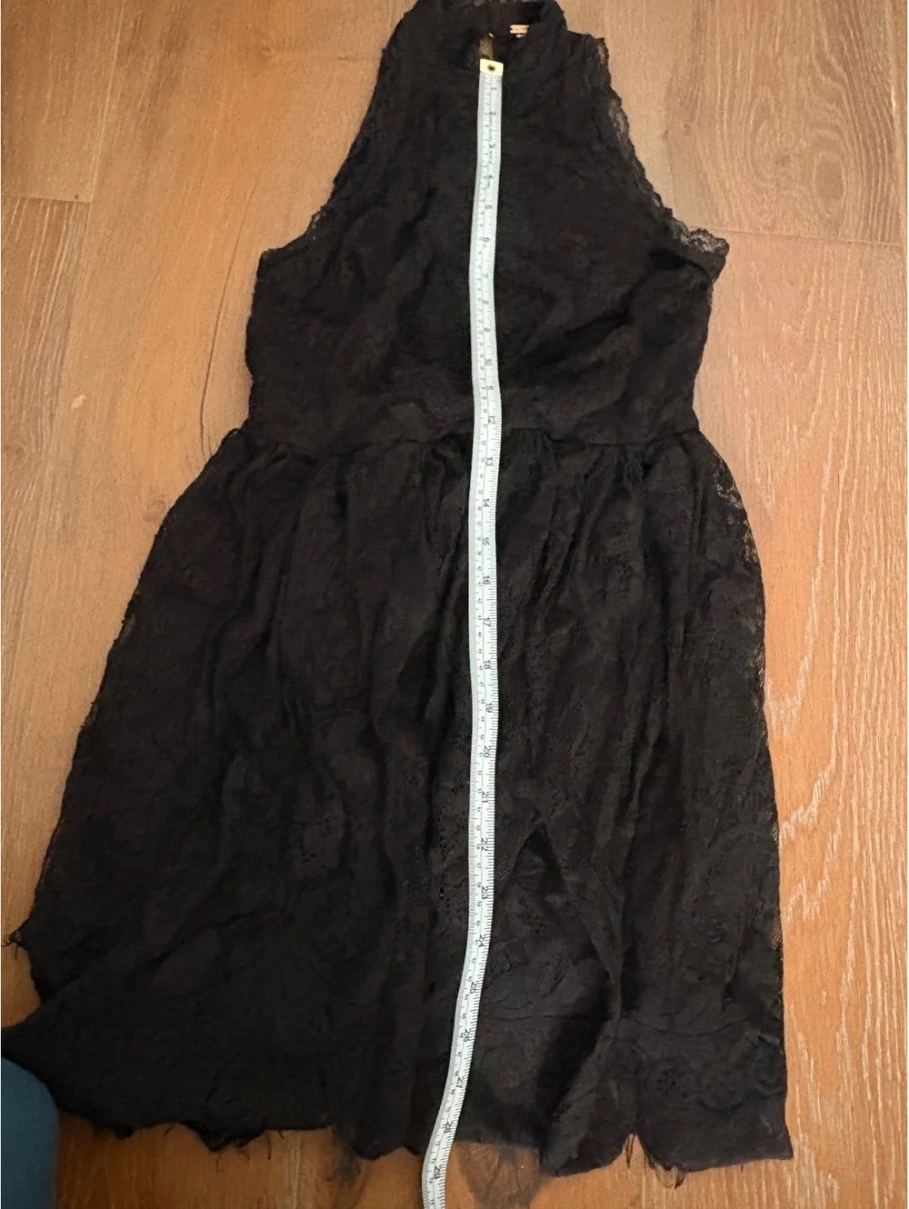 Free People 100% Rayon Lining Black Lace Sleeveless Dress Vintage Size Regular S